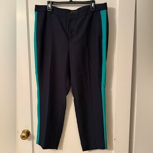 Banana Republic Navy and Green Ankle length Pants